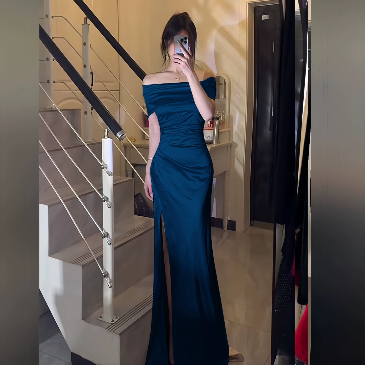 Navy Blue Women's Dress S207