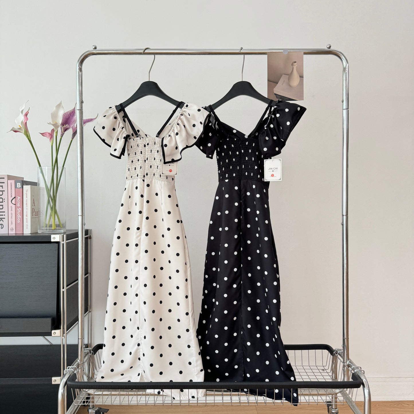 Cute A Line V Neckline Polka Dots Summer Dress Holiday Party Outfits For Women DP0104