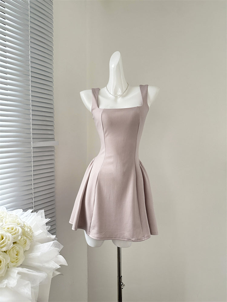 Sweet and niche summer temperament high waist design women dress DP0006