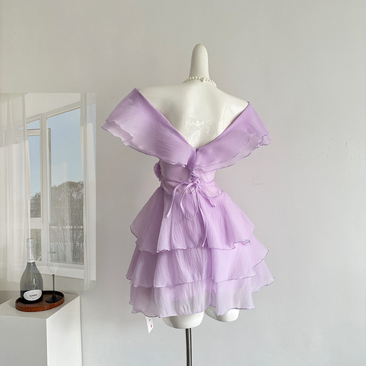 Robe d'été mignonne à col en V et manches longues pour filles, tenue de fête et de vacances, DP0154
