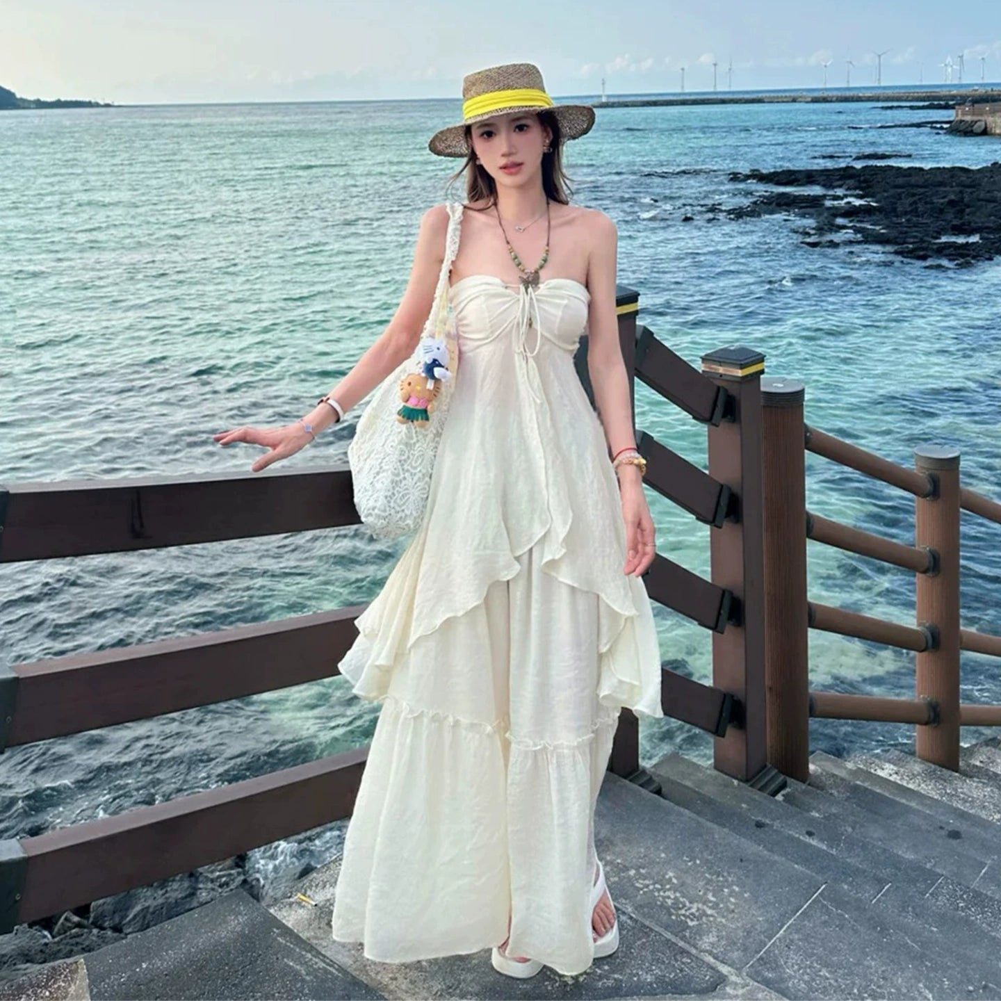 White Women’s Dress S918