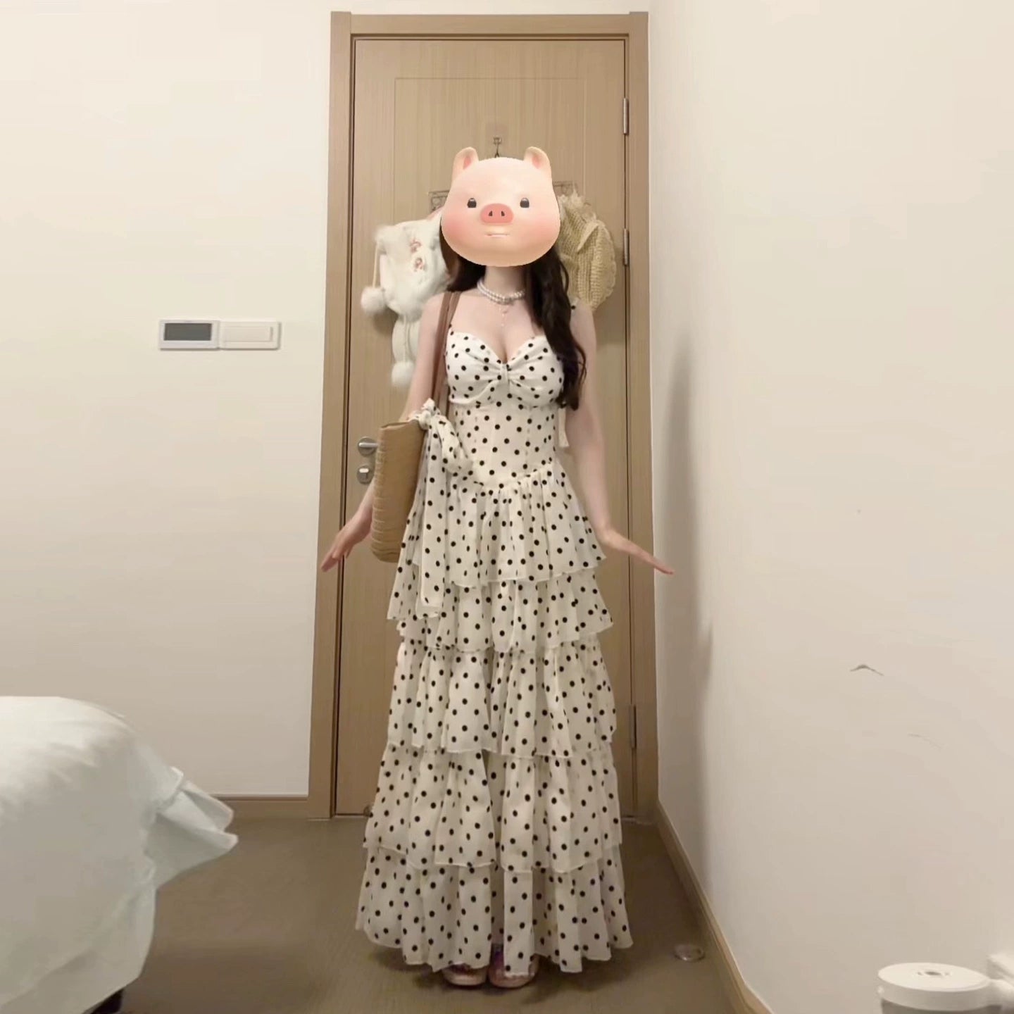 Robe à pois tendance S757
