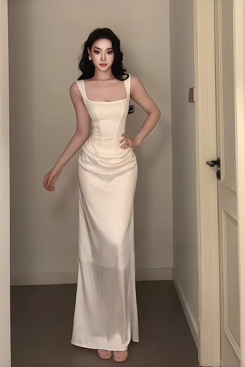 White Women's Dress S698