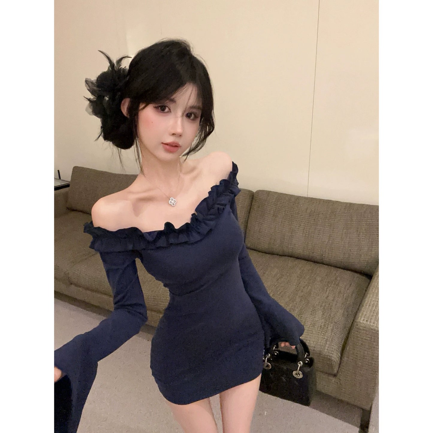 Robe bleue pour femme S101