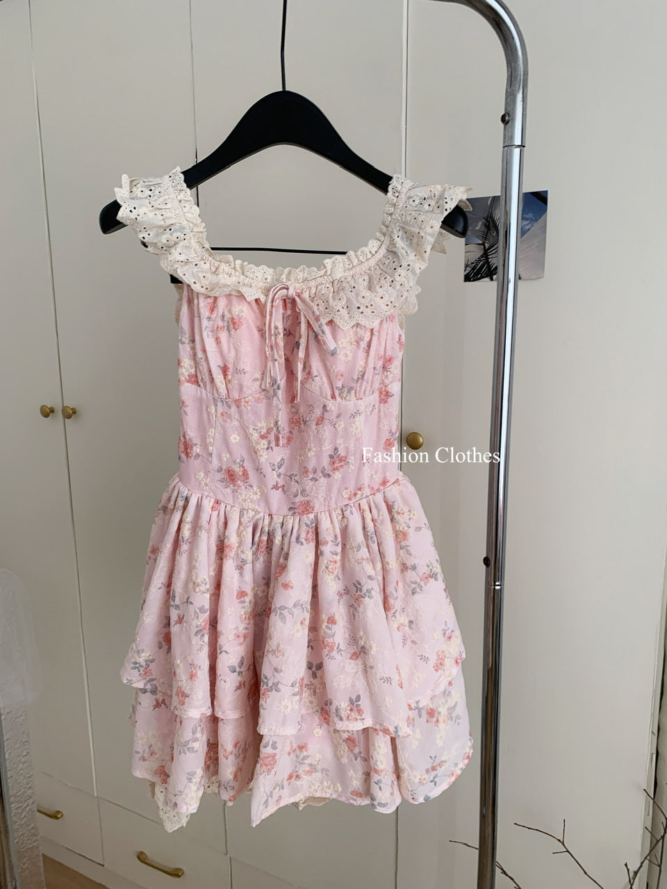 Robe de bal courte en satin rose à fleurs, tenue de soirée et de vacances pour femme, DP1406
