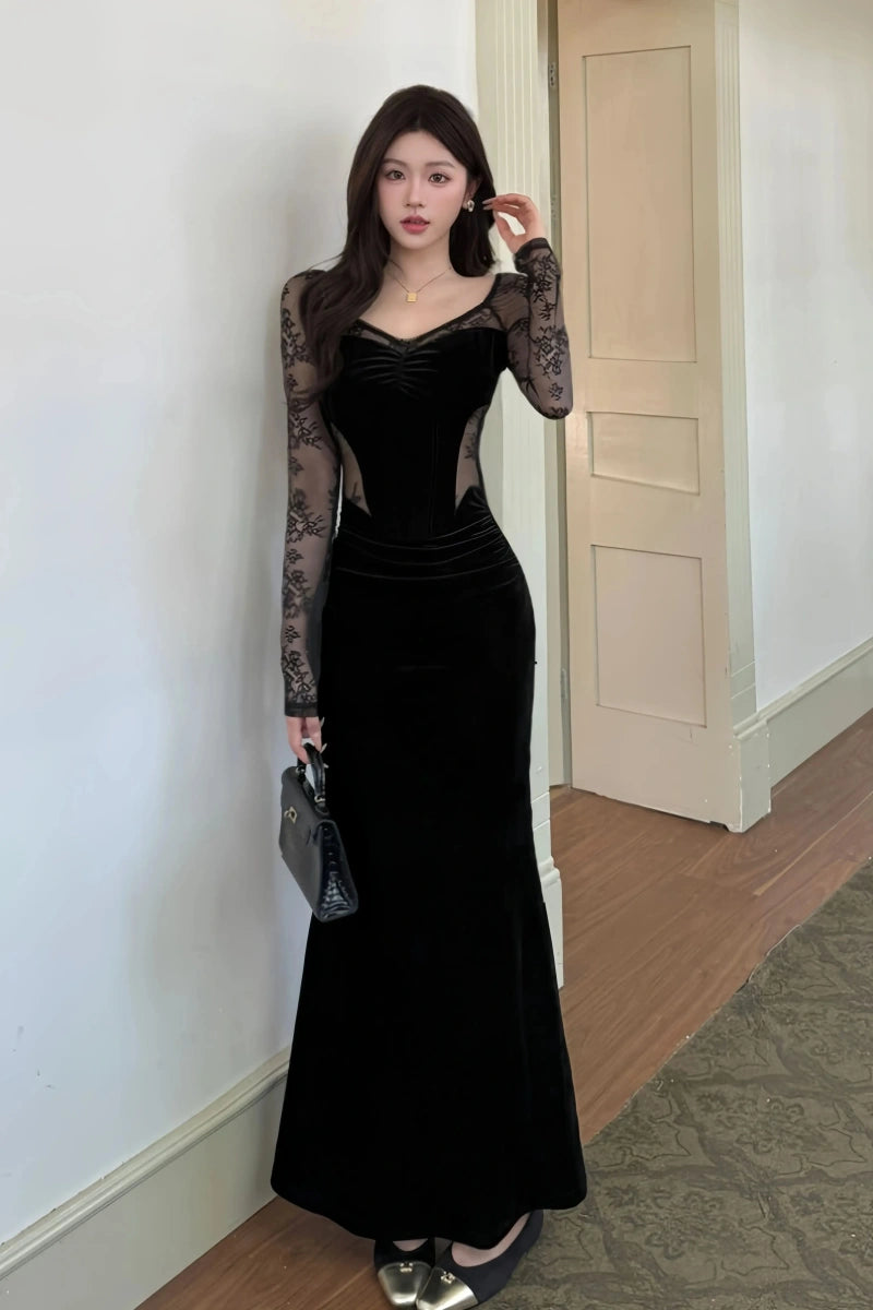 Blaues Damenkleid S101