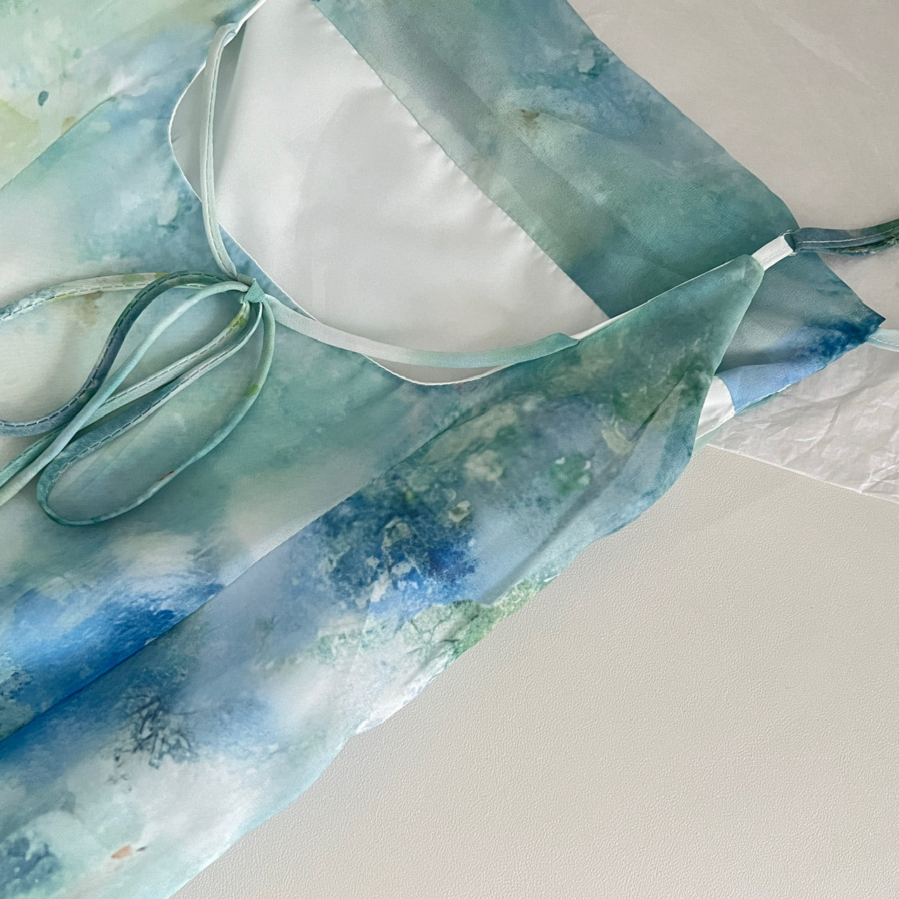 Robe d'été longue verte à bretelles spaghetti et motif sirène pour femme DP0016