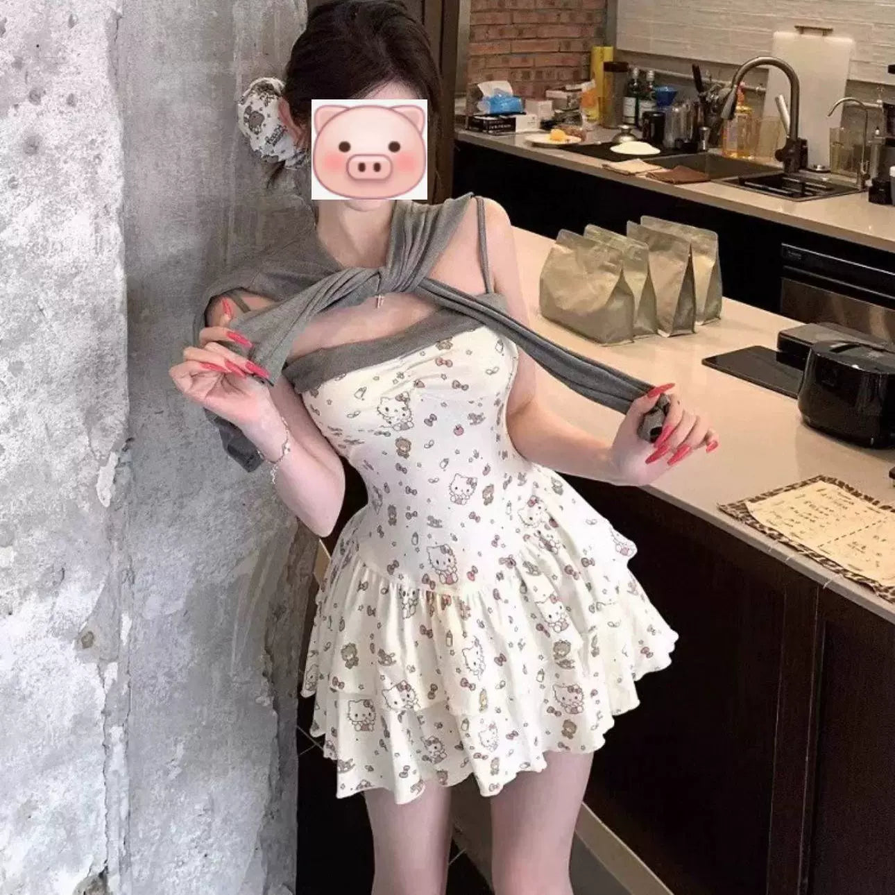 Sexy weißes Kleid S688