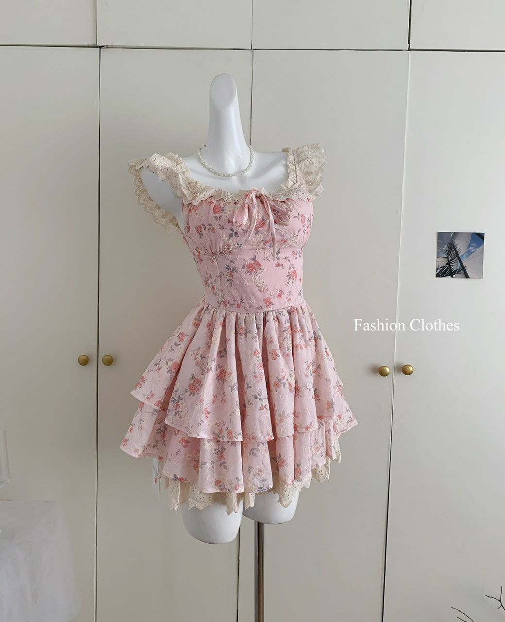 Robe de bal courte en satin rose à fleurs, tenue de soirée et de vacances pour femme, DP1406