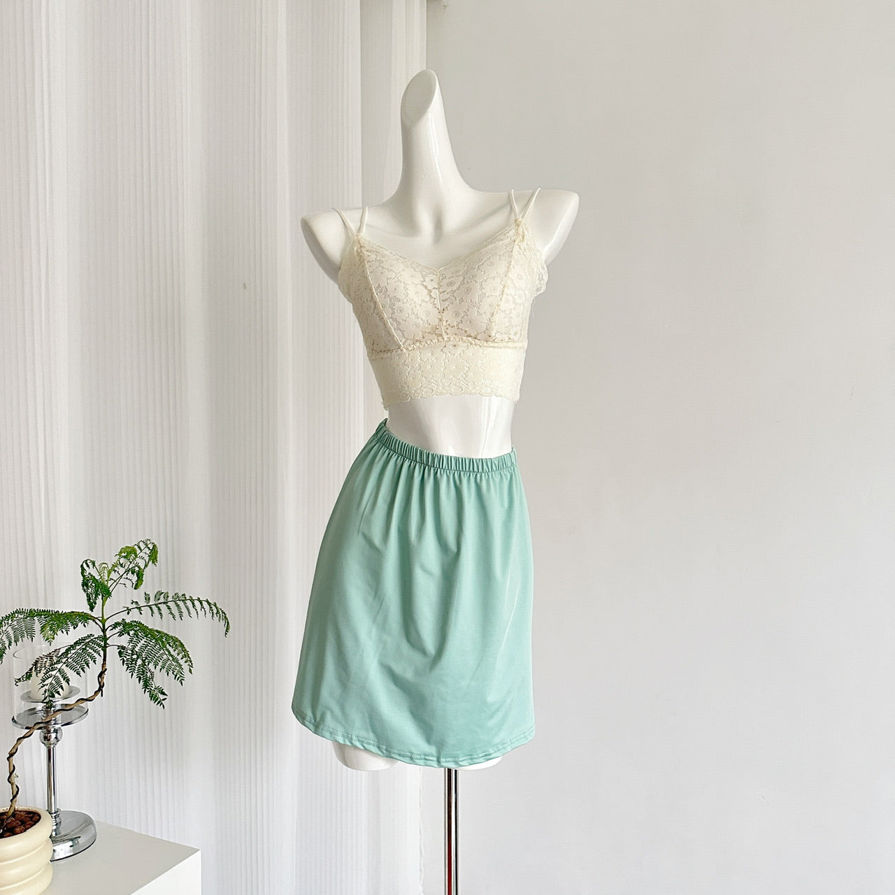 Tea Break French Puff Sleeve Hollow First Love Fishtail Dress 3-Piece Set DP0004