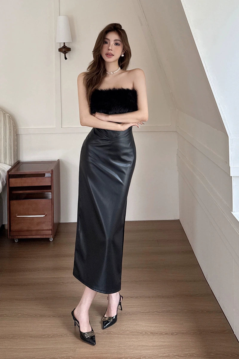 Schwarzes Damenkleid S586
