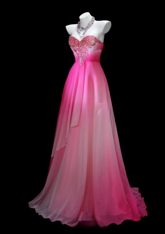 Chic Pink Prom Dress Tulle Sweetheart A-Line Evening Dress S1072