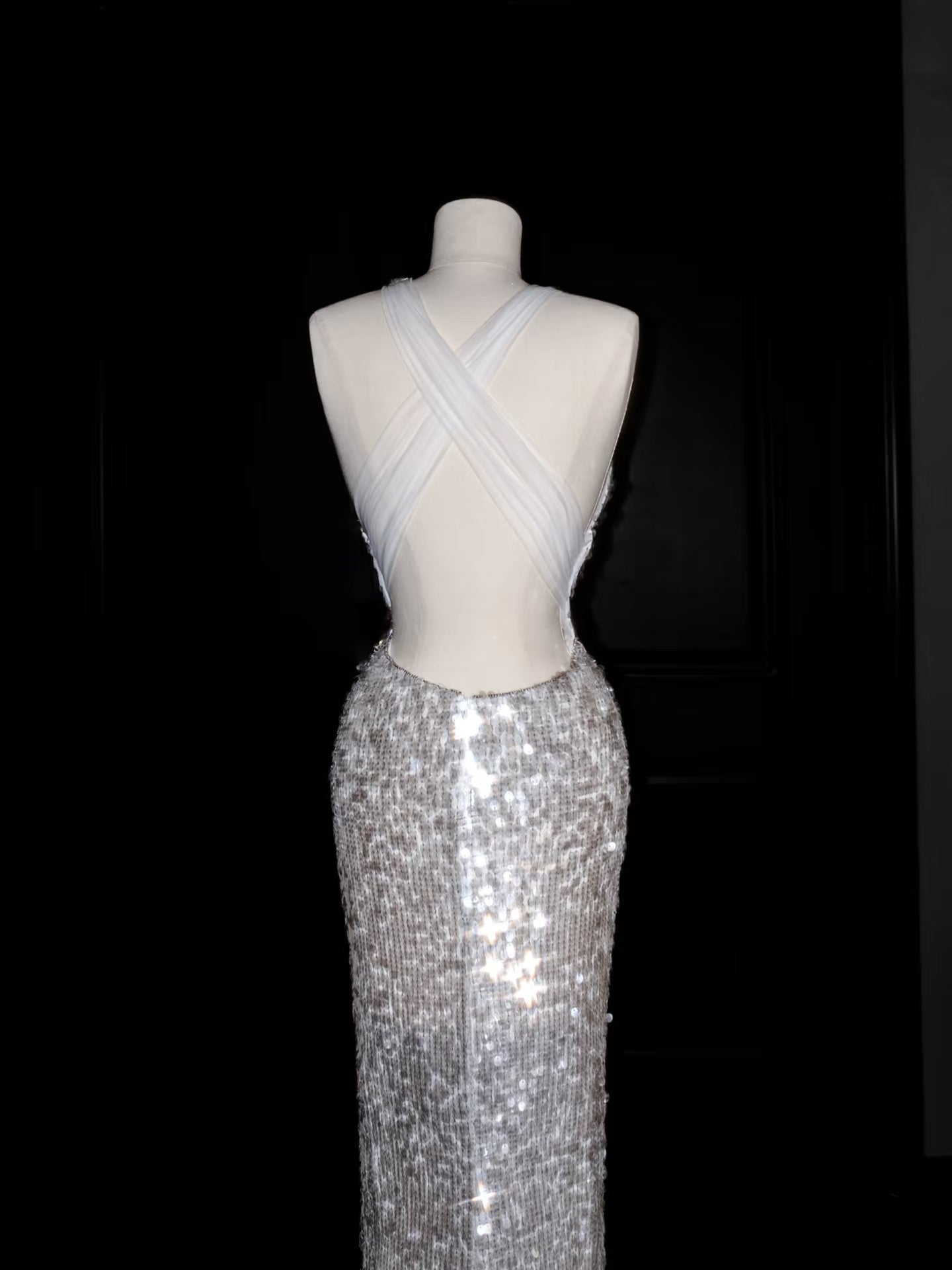 Gorgeous Mermaid Halter Sequin Long Prom Dress Party Dress Graduation Dresses D2729