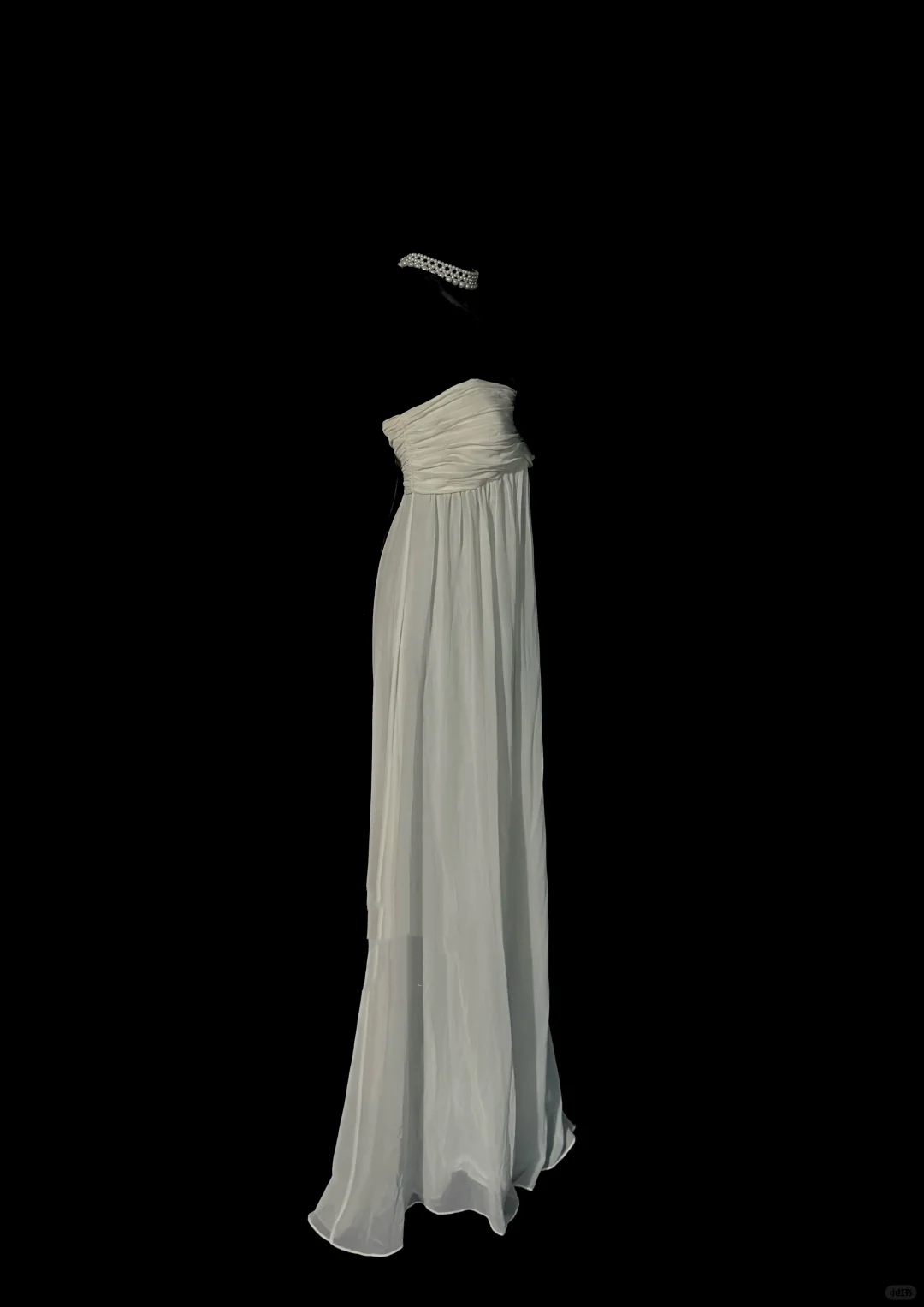 Robe de bal longue en mousseline blanche, élégante et chic, coupe trapèze, dos nu, sans manches, H2968