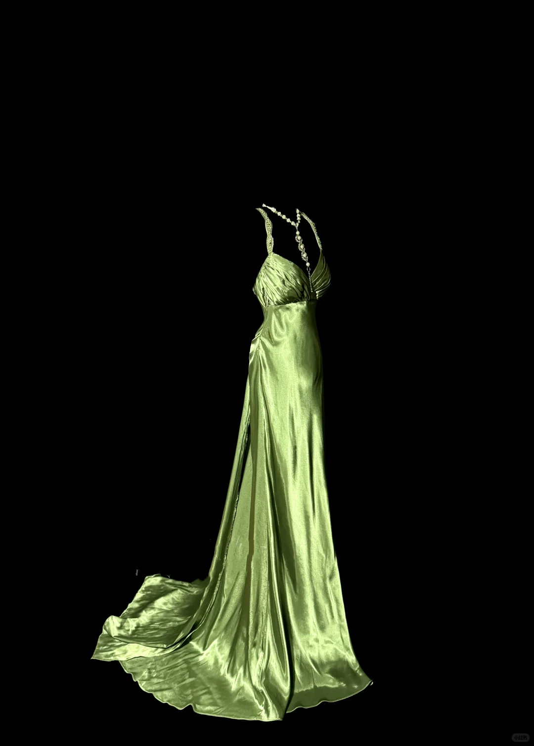 Vintage Classy Mermaid V Neckline Sage Green Backless Long Evening Dress Prom Dresses H2970