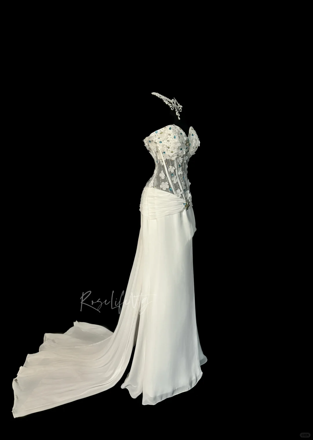 Vintage Classy Mermaid Sweetheart White Chiffon Sleeveless Pleated Long Evening Dress Prom Dresses H2975