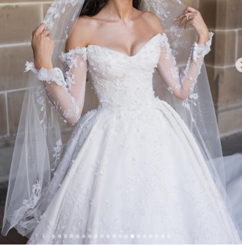 Dreamy Wedding Dress Ball Gown Off The Shoulder Lace Wedding Dresses Bridal Gowns W0108