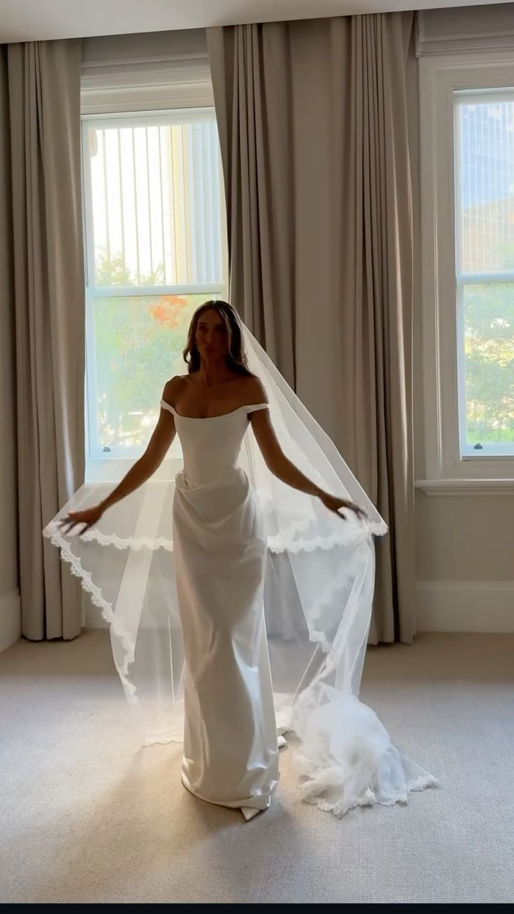 Dreamy Wedding Dress Sheath Off The Shoulder White Satin Summer Long W – DivineProm Dreamy Wedding Dress Sheath Off The Shoulder White Satin Summer Long W – DivineProm