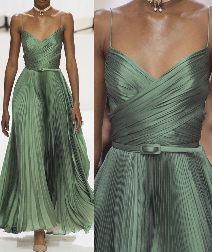 Schlichte A-Linie Spaghettiträger Grüne Ballkleider Formale Sommer Frühling Hochzeitsgastkleider Hochzeitsgast-Outfit W0200