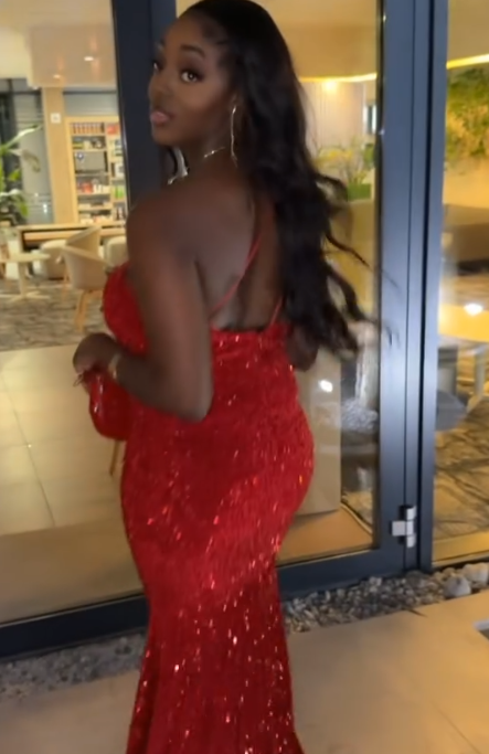 Modest Mermaid Straps Wine Red Sequin Formal Gown 23rd Birthday Dress Prom Dresses 20th Birthday Outfits W0349