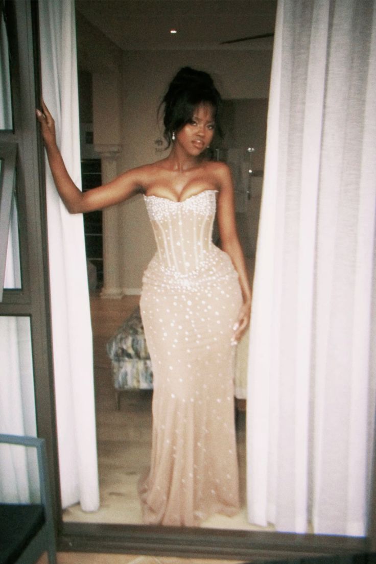 Classy Mermaid Sweetheart Champagne Sleeveless Sequin Long Prom Dresses Party Dress Birthday Outfits Graduation Dresses W0446