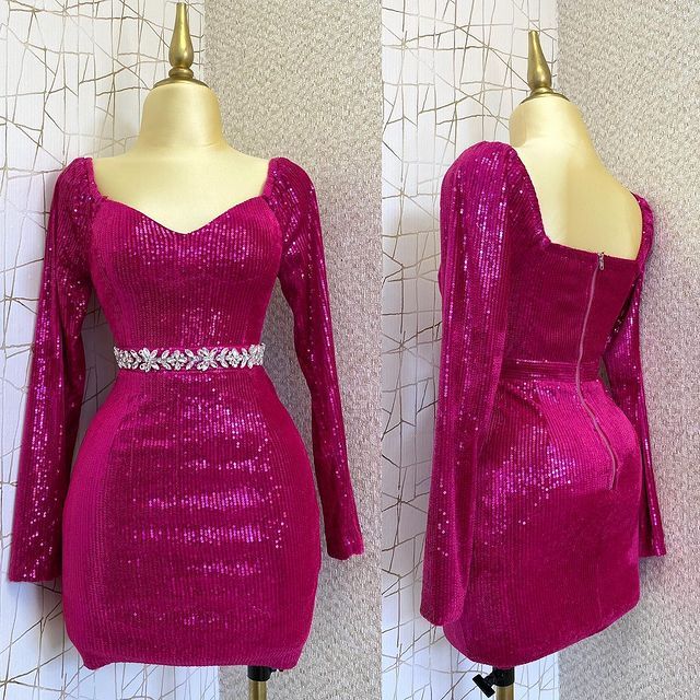 Pretty Sheath Sweetheart Sequin Summer Black Girl Summer 16th Birthday Dresses For Teens Hoco Dress Mini 18th Gold Birthday Outfit Cocktail Dresses W0518