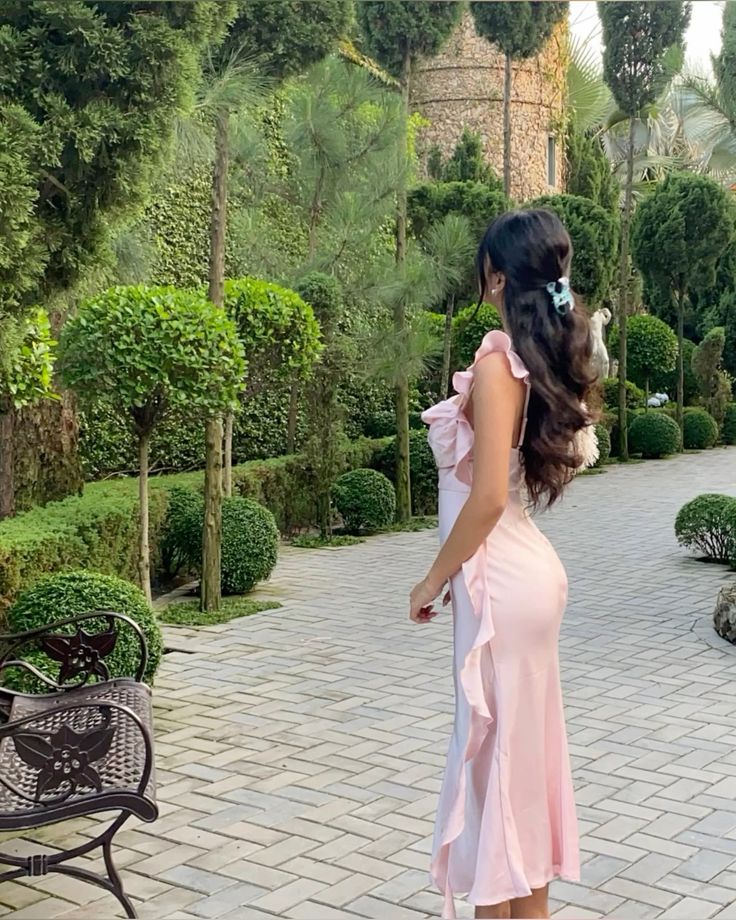 Classy Sheath Square Neck Ruffles Satin Backless Prom Gown Summer Wedding Guest Dress Bridal Guest Dresses Wedding Outfits For Guest W0689