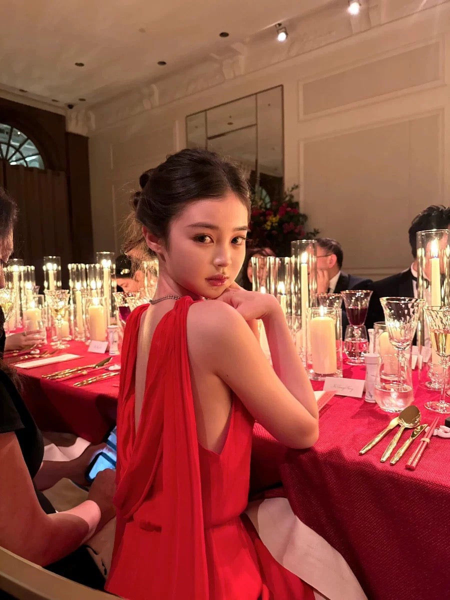 Classy Sheath Strapless Red Long Prom Gown Summer Wedding Guest Dress Bridal Guest Dresses Wedding Outfits For Guest With Cape W0754