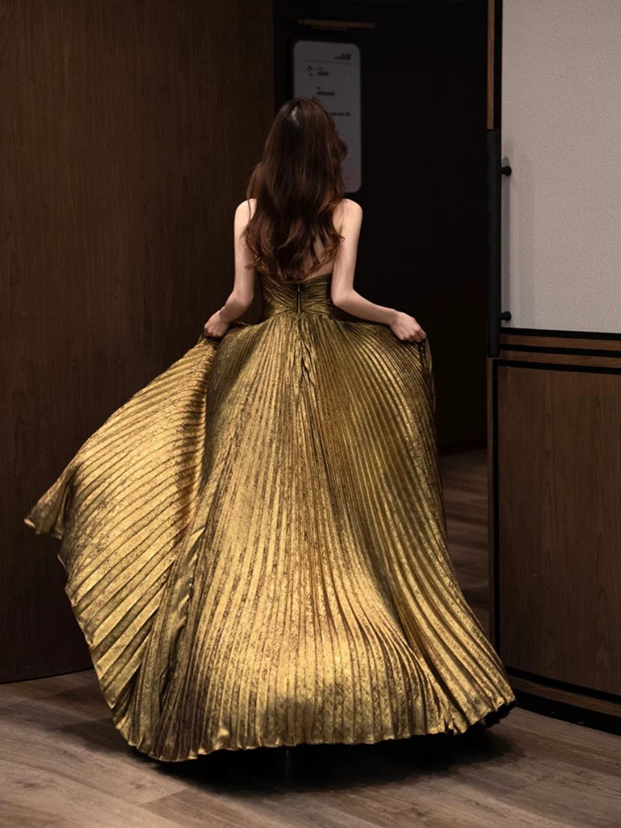 Modest A line Halter Slit Long Prom Gown Summer Wedding Guest Dress Bridal Guest Dresses Wedding Outfits For Guest W0793