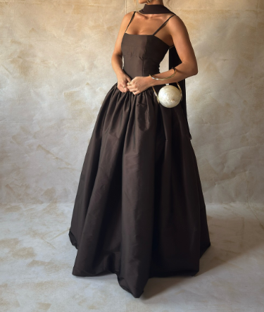 Classy Ball Gown Strapless Sleeveless Black Formal Long Prom Gown Summer Wedding Guest Dress Bridal Guest Dresses Wedding Outfits For Guest W1072