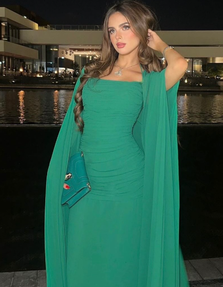 Classy A Line Strapless Green Long Sleeves Chiffon Formal Long Prom Gown Summer Wedding Guest Dress Bridal Guest Dresses Wedding Outfits For Guest W1100
