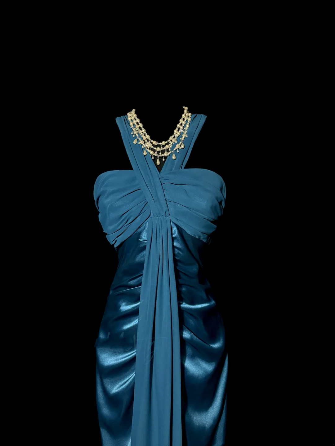 Vintage Mermaid Halter Sleeveless Satin Petite Mother Of Bride Dress Party Gown Floor Length For Summer Women Wedding W835