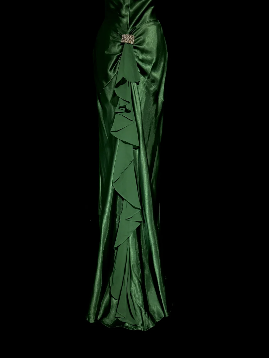 Vintage Mermaid Halter Dark Green 90s Chiffon Long Prom Dresses Party Dress 21st Birthday Outfits Graduation Dresses W851