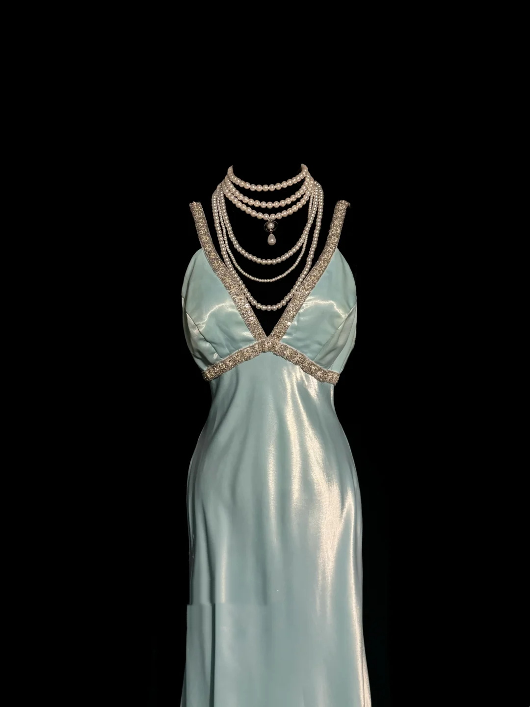 Robe de bal longue vintage à bretelles bleu ciel clair des années 90, tenue de soirée pour 20e anniversaire, robe de remise de diplôme, W853