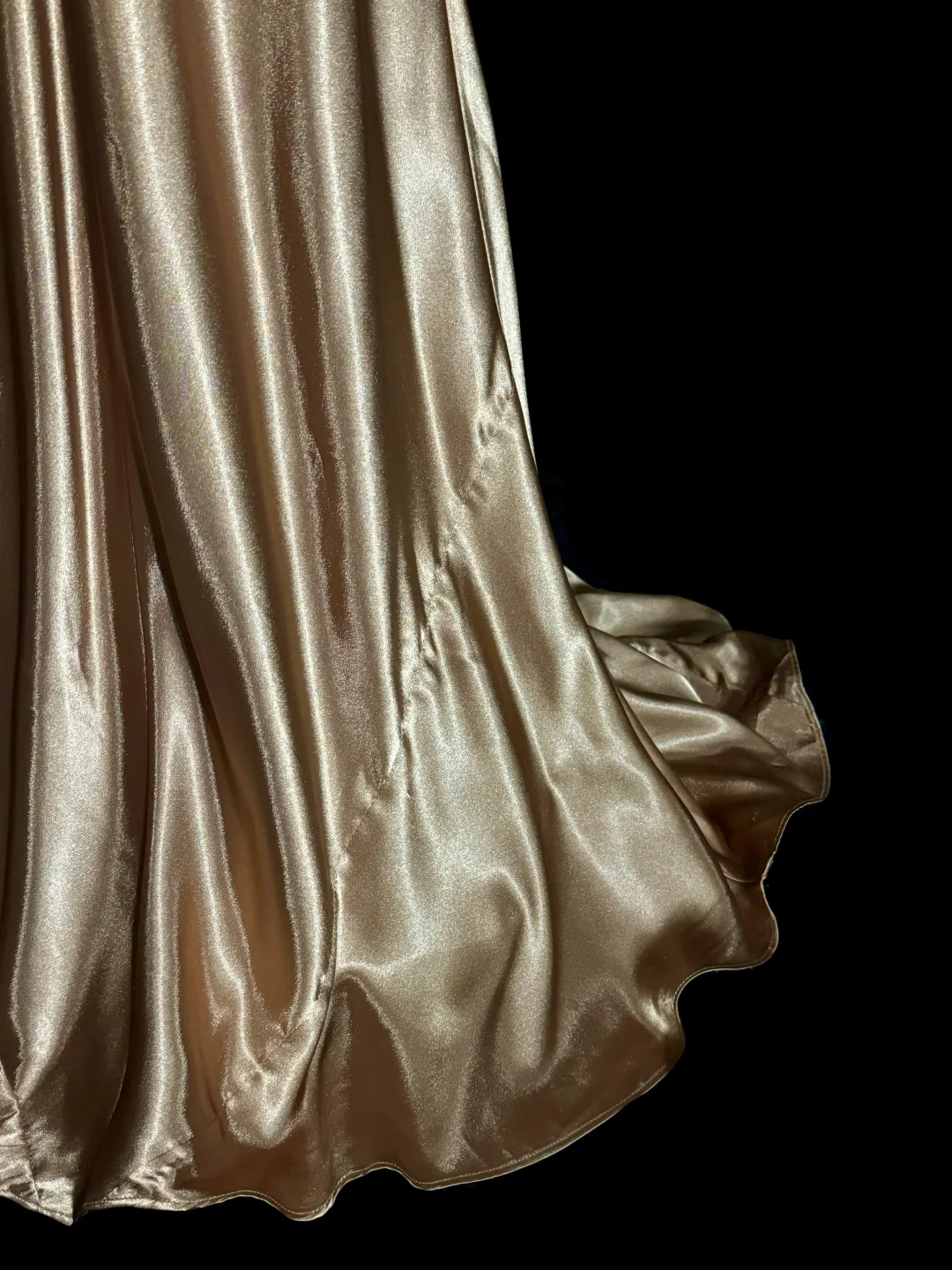 Vintage Mermaid V Neck Gold 1950s Retro Classy Satin Long Prom Dresses Party Dress 21st Birthday Outfits Graduation Dresses W857