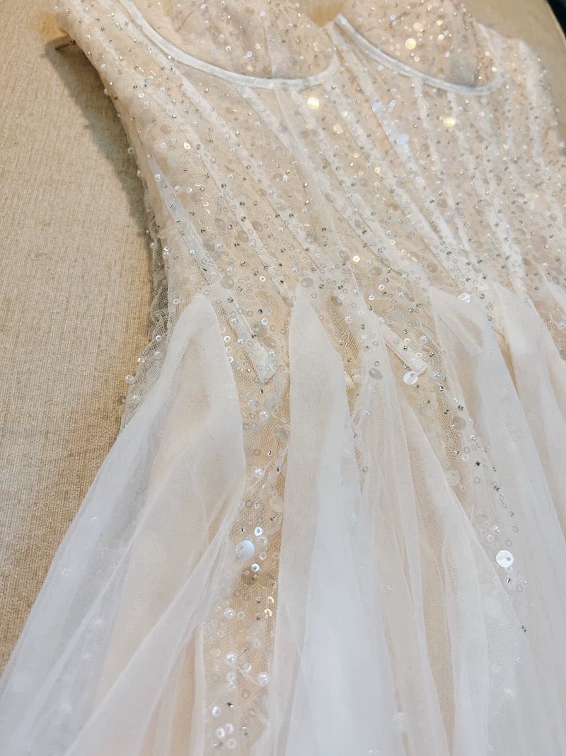 Cute A line Spaghetti Straps Champagne Formal Short 8th Grade Homecoming Dress Summer Middle School Hoco Dresses Birthday Outfits W973