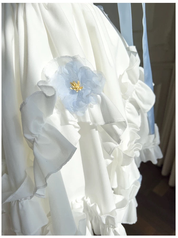 Robe de bal tendance à bretelles spaghetti en mousseline blanche, courte, robe de bal de 8e année, robes d'été Hoco pour le collège, robe de cocktail, tenues d'anniversaire W968