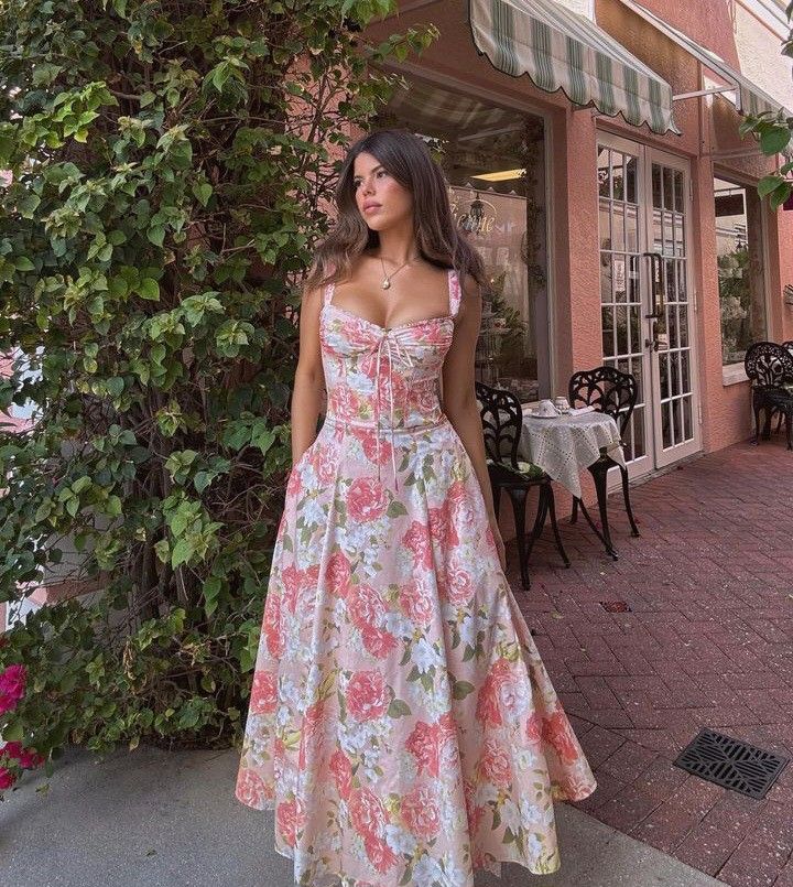 Modest A line Floral Ankle Length Formal Prom Gown Summer Wedding Guest Dress Bridal Guest Dresses Wedding Outfits For Guest W973