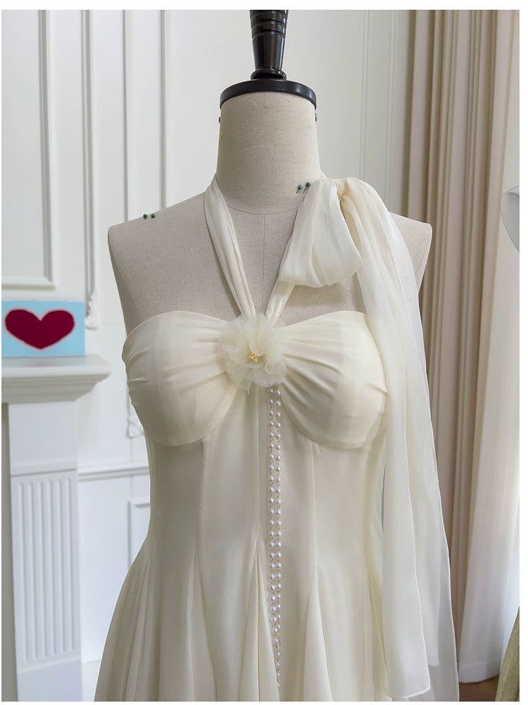 Pretty A line Halter Chiffon Short 8th Grade Homecoming Dress Summer Middle School Hoco Dresses Cocktail Dress Birthday Outfits W991