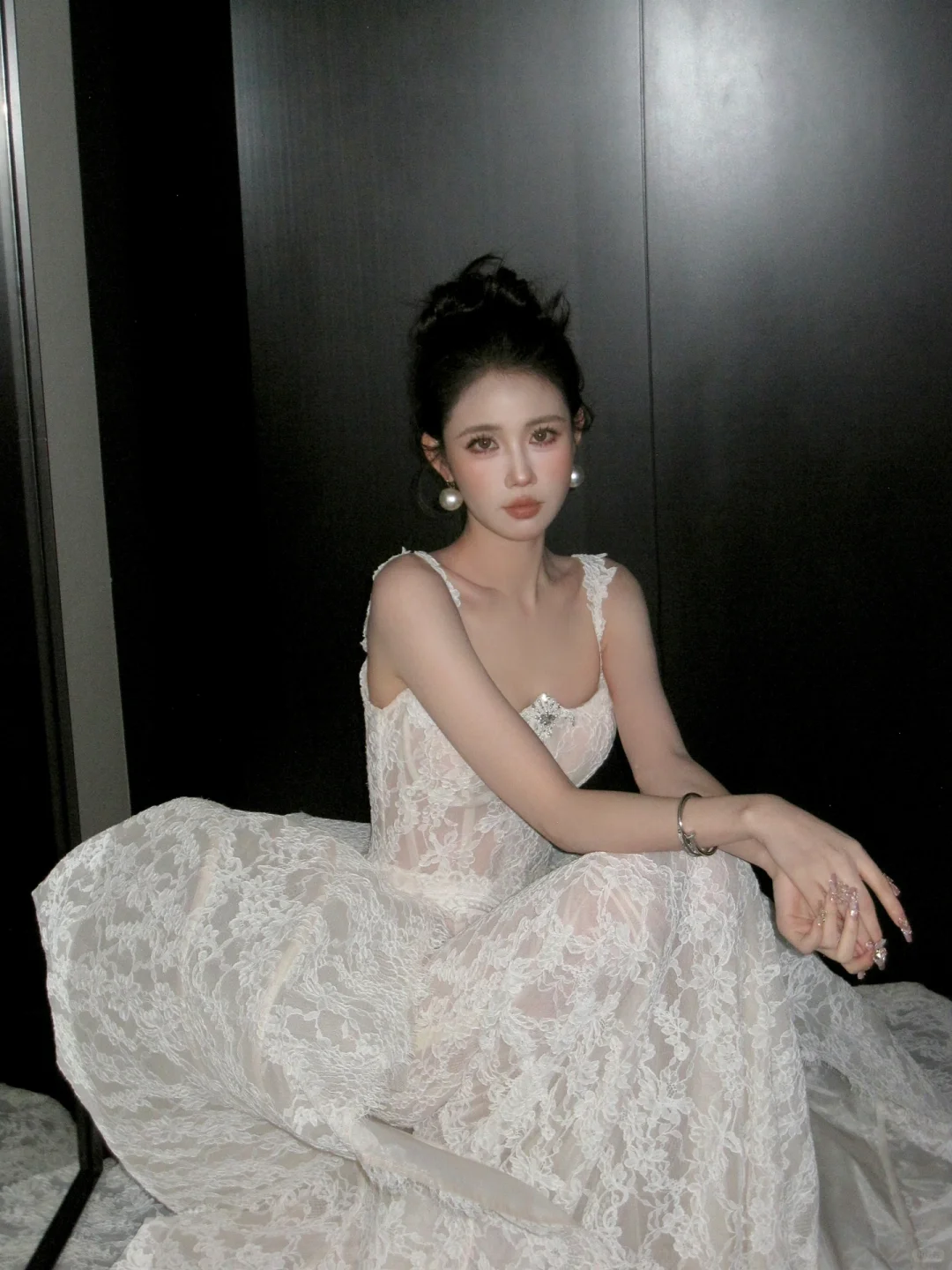 Unique Bridal Gown Mermaid Spaghetti Straps Lace Sleeveless White Wedding Dresses Modest Bridal Gowns DH950
