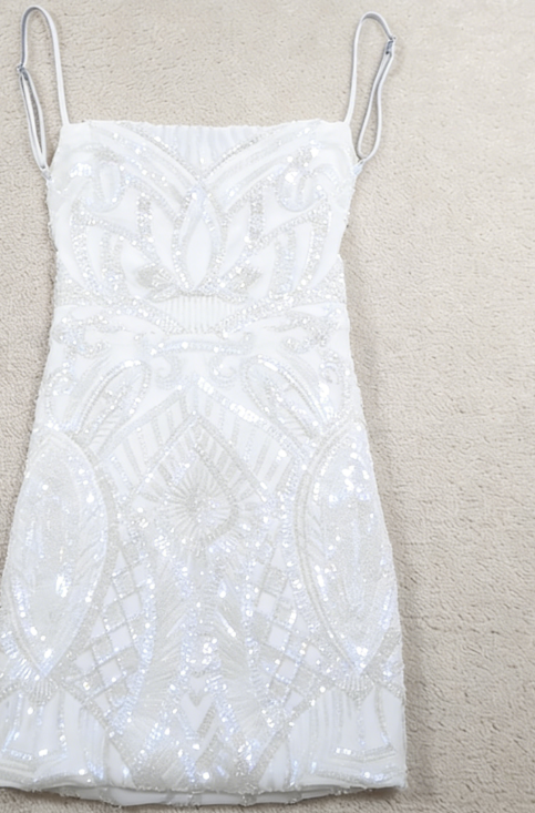Robe fourreau sexy à bretelles spaghetti et paillettes bleu roi, courte, tenue de soirée, de collège, de 16e anniversaire, de remise de diplôme, de cocktail, DH2226