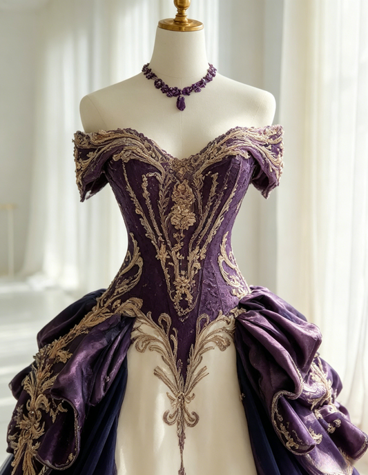 Simple A-Line Long Prom Dresses Applique Tulle Purple Quinceanera Dresses Sleeveless Sweet 16 Dress DP04625