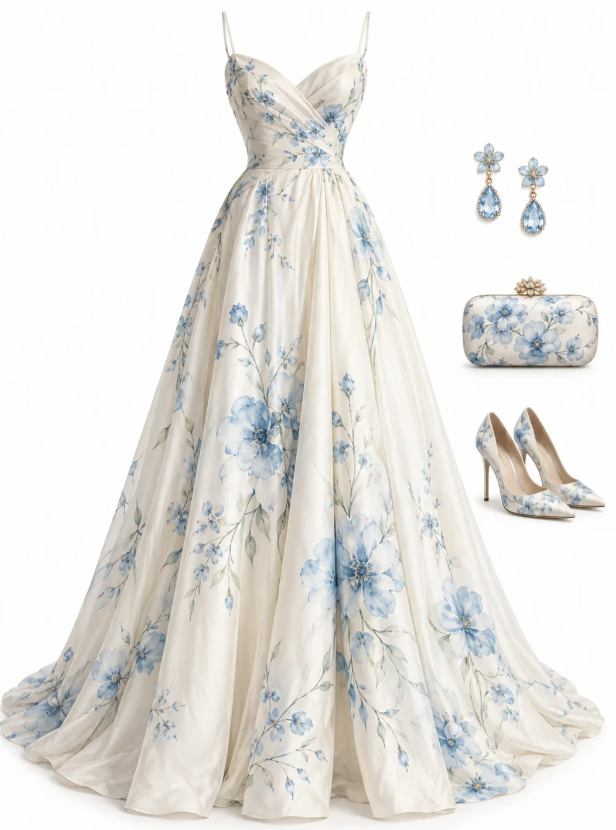 Robe de bal chic blanche en mousseline coupe trapèze longue robe de soirée DP07702