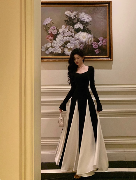 Classy A Line Square Black Sleeveless 18th Birthday Dress Party Gown Birthday Outfits Birthday Dress Ideas For Women DP562
