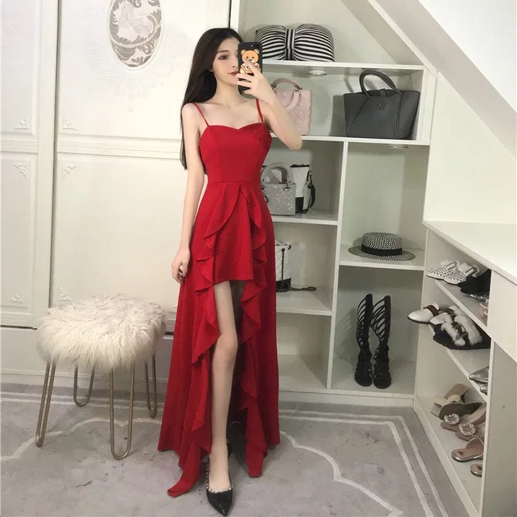 Modisches rotes Kleid S792