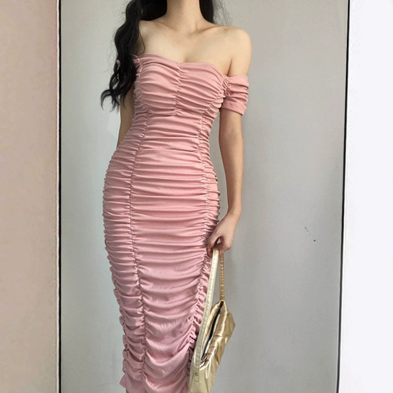 Robe rose pour femme S984