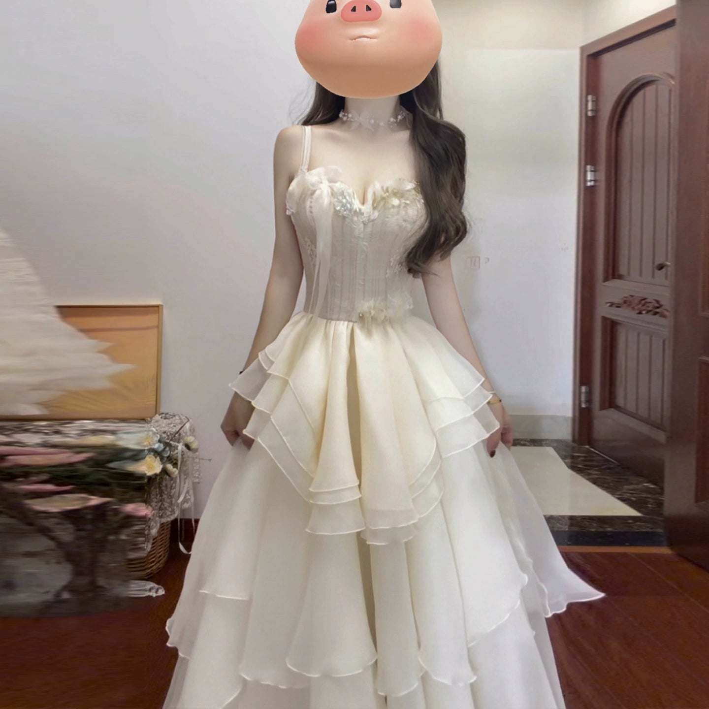Robe abricot tendance S841