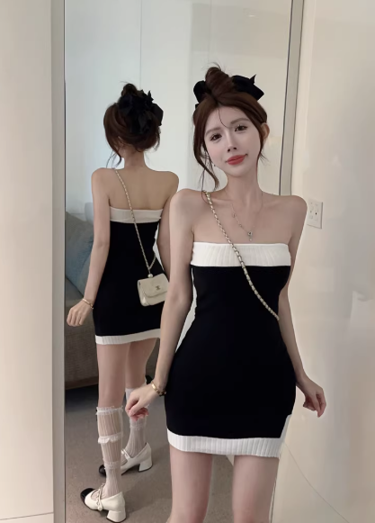 Schwarzes Kleid S854