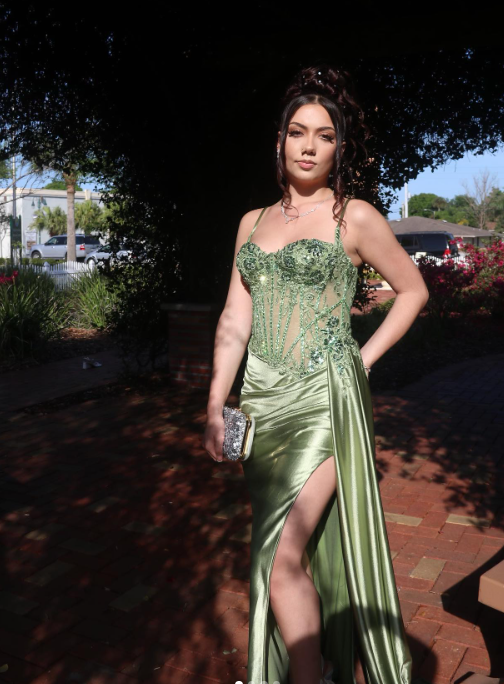 Sexy Meerjungfrau Spaghettiträger Mintgrün Satin Schlitz Ballkleider Partykleid Sommer 20. Geburtstag Outfits Geburtstagskleider W994