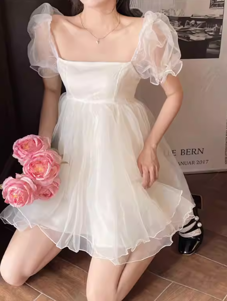 White Women's Dress S82